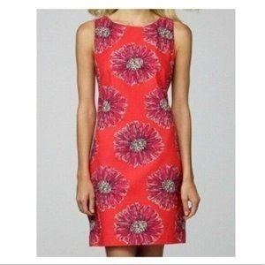 Lilly Pulitzer Red Floral Sleeveless Sheath Dress